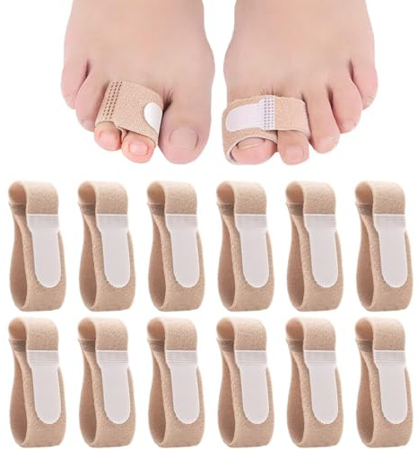 IBXWMNG 12 Piezas Corrector Dedo Martillo, Férulas de Pie para Corregir Dedos Fracturados,para Hombres y Mujeres Ajustable Enderezador de Dedos Pies para Garra Martillo