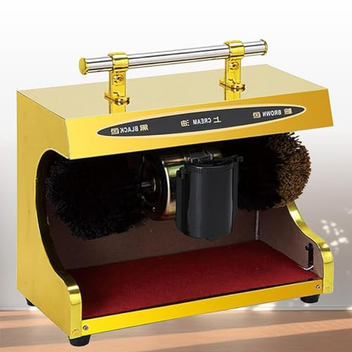 CRBUDY Cireuse à Chaussures à Induction Automatique, Brosse combinée à Induction Automatique, Protection Contre la surchauffe et Fonctionnement Fluide pour la Famille, l'hôtel et la Banque, B (A)