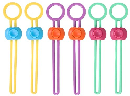 6 Pack Silicone Food Clips for Bags, Reusable and Leakproof Freezer Clips | Durable Food Bag Clips for Kitchen Organization, Airtight Bag Clips for Food Storage, Snacks, Bread, Fruits and More.