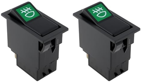 VGOL 2Pcs 4 Pin Nebel Licht Rocker Schalter Geeignet für Auto LKW Engineering Zug