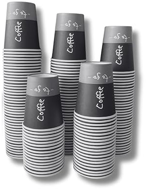 Generisch Kaffeebecher to go - Pappbecher 200 Stück 200ml Einwegbecher für Kalt & Heißgetränke wie Tee Kaffee Espresso
