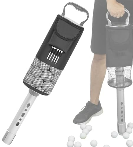 Tube d'accessoires de golf - Ball Retriever, sac de rangement, conteneur de poche | Porte-traits en aluminium léger, organisateur pratique pour la collecte de la pratique de formation des cours de gar