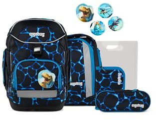 ergobag Schulranzen-Set Pack Set | Ergonomischer Schulrucksack, flexibles 6-teiliges Set für die 1. Klasse Grundschule, geeignet für Mädchen und Jungen