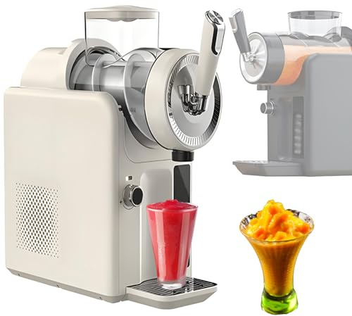 Macchina per Ghiaccio e Granite, per preparare Gelati Morbidi e Cocktail, 1,8 l, 5 programmi preimpostati, Pulizia Automatica, Colore Bianco
