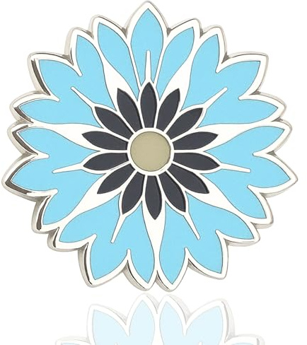 Pins Bleuet | Broche Fleur et Pin's Pour Femme | Bijoux Fantaisie Insecte Papillon Abeille Fleur | Pins Costume Homme | Pins Sac À Dos Bleu Argenté