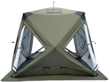 RRYPBOVG Fisketält pop up utomhus bastu bärbar fyrkantig vandring isolerad camping fisketält (4-6 (2,4 m))