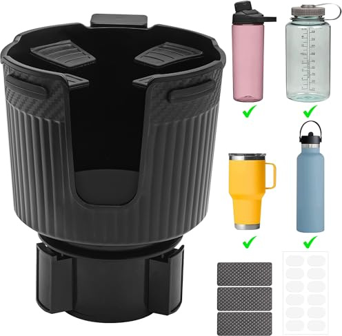 Yurifaz Car Cup Holder Expander,Cup Holder for Cars Adjustable Car Cup Holder with Expandable Base,Compatible with Stanley,Bottles,Drinks,Coffee cup(7.5-11.2cm)