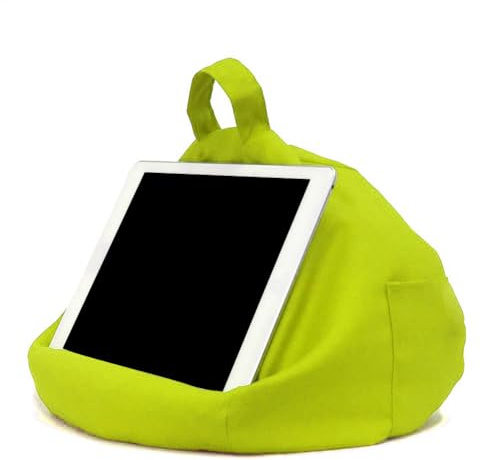 Zohuwerui Oreiller Support Tablette, Coussin de Support pour Téléphone Portable Tablettes et Livres, avec Poche Latérale pour Accessoires, Coussin pour Tablette au Lit, Genoux, Bureau et Canapé