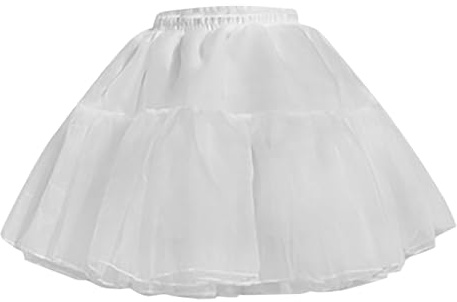 Underkjol för kvinnor, 2 justerbara spetskjolar, Lolita kort underkjol för cosplay