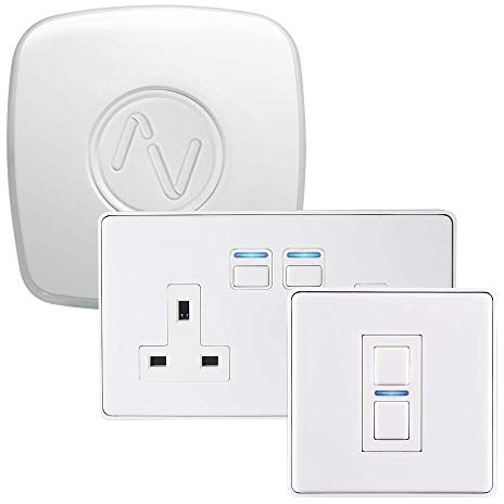 Lightwave L21422WH RF Generation 2 White Lighting & Power Starter Kit, 88.0 mm*30.0 mm*150.0 mm