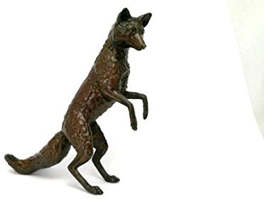 Stehender Fuchs aus massivem Bronze, Hot Cast