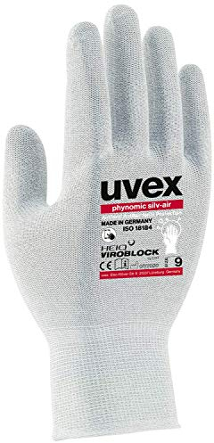 1 Paar uvex phynomic silv-air Hygiene-Handschuhe - Mehrweg-Schutzhandschuhe gegen Erreger/Mikroorganismen - 07/S