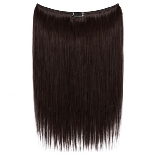CAISHA 50cm 1 Weft Extension With Elastic Band Hair Extension Hairpiece Smooth Heat Resistant Smooth Blackbrown E102