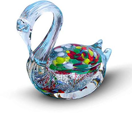 Gocce di Murano Adorno de centro de mesa con forma de animal de cristal fabricado en Italia, elaborado artesanalmente según la tradición de los artesanos de Murano, vidrio soplado con reflejos