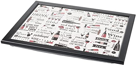 Invero Plateau rembourré de luxe avec cadre en bois et base pour coussin Motif lèvres et lèvres 44 x 34 cm