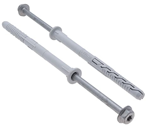12x180 Hex Torx Schrauben & Dübel Fast-K Heavy Duty von Keple 25 Pack Wandmontage Schrauben Dübel Wanddübel mit Edelstahl Betonschrauben Wandanker Schraube & Wanddübel Set Ziegelstein Wandmontage