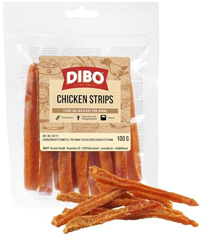DIBO Chicken Strips 100g Beutel - der leckere Kau-Snack für Hunde