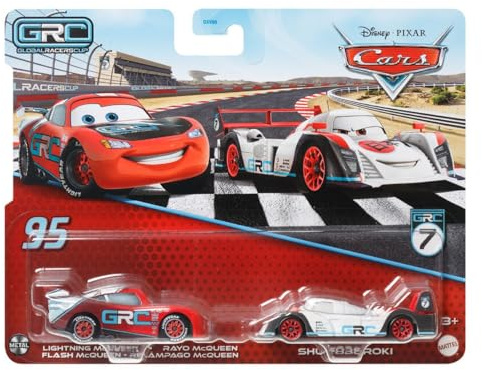 Disney Pixar Cars Pack 2 Metal Cars 1:55 - Global Rally Shu Todoroki & Global Rally Lightning McQueen