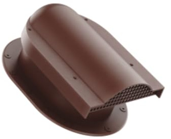 Flachlüfter für Flachdächer - Falzbleche Trapezbleche Pappe Bitumenschindel (RAL8017 (Braun))