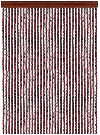 Sh000ad Hängender Holzperlen Türvorhang,Retro Holzperlenvorhang,Bambusvorhang,Zimmertüren,Balkon/Terrassentür dekorativ Teilervorhang,Sichtschutz,Anpassbar,Breite x Höhe (100cm x 210cm(100 Stränge))