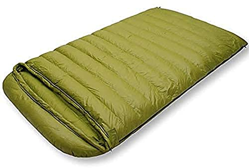 CCKUHN Outdoor-Schlafsack, Gänsedaunen-Schlafsäcke für Erwachsene, Camping, Leichter Doppelschlafsack zum Wandern im Winter, 800 G