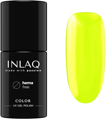 INLAQ® UV Nagellack Hellgelb 6 ml Hema Free - Langlebiger UV Lack - Neon Spectrum Kollektion - Gelnägel - Shellac Gel - Gellack ohne Hema