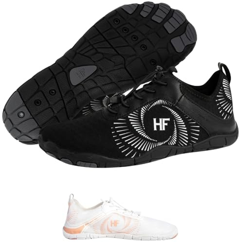 Vandringsskor – HF Active – aktiv livsstil och smärtlindring barfotaskor (unisex), Svart, 40 EU Bred
