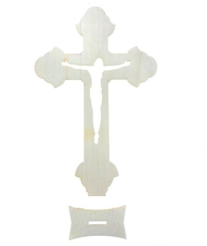 Holzkreuz-Set für Tischdekoration, Holzkreuze, hohle stehende Kreuze zur Dekoration, 10 Stück