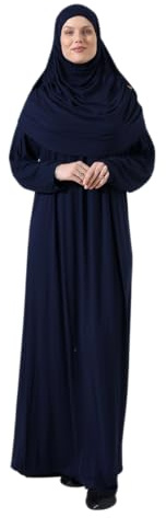 ihvan online Muslimische Gebetskleidung für Frauen, Islamisches Abaya mit Hijab, One Piece Langarm islamischen Dress