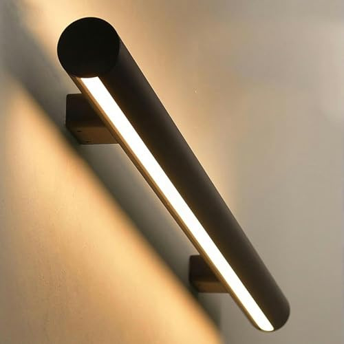 GZYHDC Corrimano per scale rotonde in alluminio, set di lampade da parete, linee rette lunghe, illuminazione decorativa per interni esterni, per corridoio, loft laterale (1,1 m)