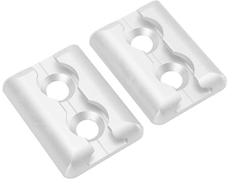 Aluminum Alloy Tie Down Anchor Point with Sliding Stud Fittings, Pair of Square L Track Anchor Points, Ideal for Motorhomes, Ambulances, Easy Truck Bed Tie Down System with