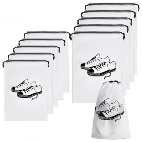 Volumoon 10 Piezas Bolsa de Viaje para Zapatos, Fundas para Zapatos, Transparente Bolsa a Prueba de Polvo, Almacenamiento Multifuncional Impermeable, Bolso de Almacenamiento para Viajes Hogar