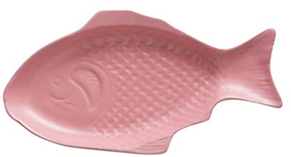 KICHOUSE Keramik Servierplatte Fischform Kreative Snack-aufbewahrung Aus Hochwertiger Keramik Multifunktionaler Teller Für Restaurant Familienfeiern Partys Auffälliges Design in Rosa