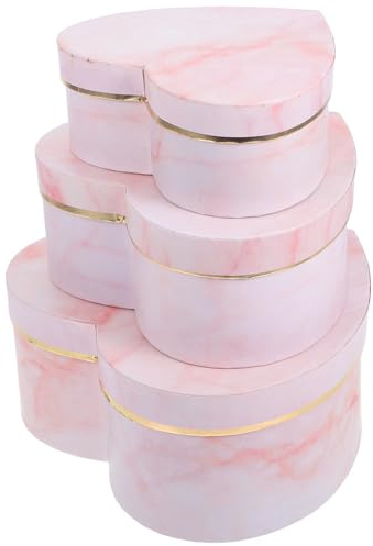 HOMSFOU 1 Set Herzförmige Geschenkbox Herzboxen Herzförmige Boxen Blumenstrauß Geschenkboxen Blumenstraußboxen Blumenboxen Für Arrangements Rosa Papier