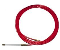 Passacavi in acciaio/nylon 4 mm con punta intercambiabile, ideali per l'installazione di cavi e collegamenti elettrici.
