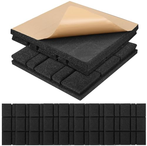 Hemobllo 12pcs High-density Mushroom Head Soundproofing Panels Acoustic Wall Panels Soundproofing Sound Absorbing Self-adhesive for Home Studio