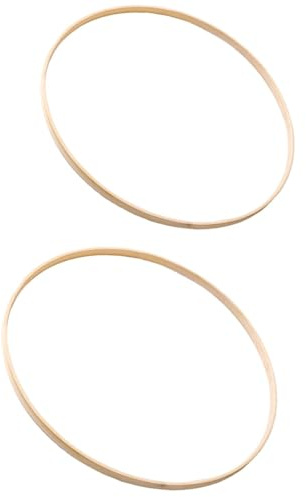 UxicRuya 2 Aros de Bambú para Flores, Atrapasueños Redondos, Anillos Artesanales Círculos de Bambú para Hacer de Boda, Adornos de Pared y Manualidades, 40 cm y 36 cm