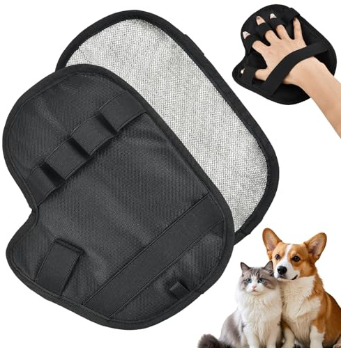 2 Piezas Guantes Quitapelos Mascotas, Guantes Aseo Doble Cara Antiestáticos y Reutilizables para Perros y Gatos, Elimina Pelo Suelto en Sofás, Ropa y Cuidado Pelaje Saludable (B)