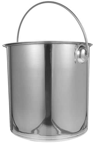 PEPLAYTAL Edelstahl Ascheeimer mit Deckel und Griff Großer Kaminofen Aschebehälter Hitzebeständiger Metall Eimer für Holzkohle und Kamin Praktische Feuerstelle Zubehör zur Einfachen