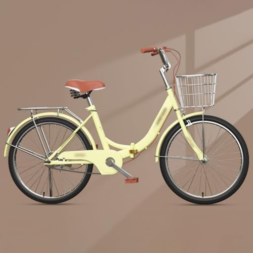 20 22 24 26 Damen-Klapprad, Klapprad Mit Kohlenstoffstahlrahmen Und Doppelscheibenbremsen, Singlespeed-Klapprad A,24 inch