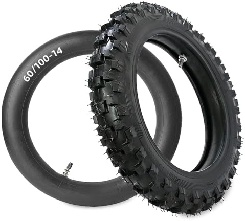 2,50/2,75-14 60/100-14 Dirt Bike Reifen Und Schlauch 2,50/2,75 * 14 60/100 * 14 Universelles Offroad-Motocross-Ersatzzubehör Kompatibel Mit CRF70F/XR70R, RM50/RM60