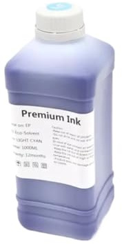 ForgeCore Encre éco-solvant 1000ml, Compatible avec imprimante Roland DX7 DX5 DX4 XP600 BN20 SP540V SP300 XR640 SP540i VS300i VS640 RS540 XJ740(1000ML Light Cyan)