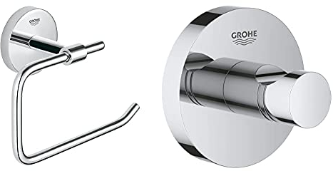 GROHE Bau Cosmopolitan , BADACCESSOIRES - Papierhalter , 40457001 & Essentials | Badaccessoires - Bademantelhaken | chrom | 40364001