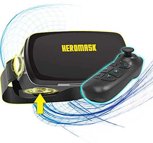 Gafas Realidad Virtual Profesionales + Guía de Juegos gratuitos. con Mando Bluetooth y Acabados en Tela. Compatible con Android y iPhone -Gafas 3D VR para movil