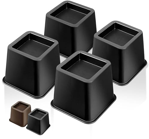 MixDora 4 x 7,6 cm PP Bett Stuhl Erhöhung Füße Beine Lift Möbel Erhöhung Stand Esstisch Tisch