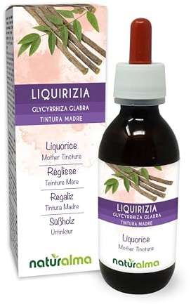Liquirizia (Glycyrrhiza glabra) radici Tintura Madre analcoolica Naturalma - Estratto liquido gocce 120 ml - Integratore alimentare - Vegano