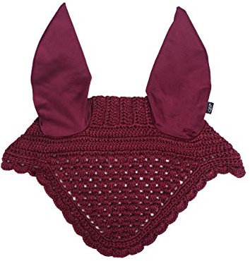 ARBO-INOX® Ohrhaube gehäkelt Lycra-Ohren Zwei Farben (Pony, Bordeaux)