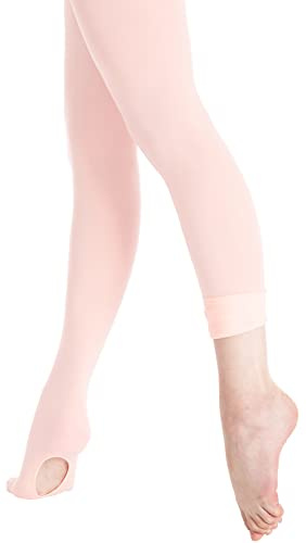 Mulnall Collant per Balletto Convertibili Bambini Collant Convertibile Danza Bimba per Ragazze e Donne（DW-08B-1-14-18）