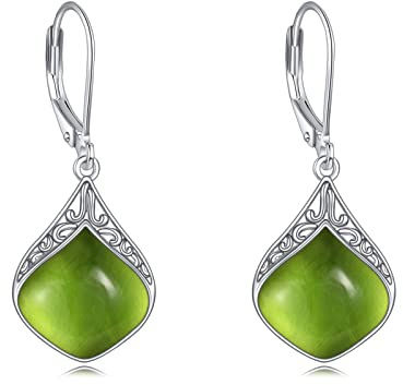 Mondstein Ohrringe Sterling Silber Filigran Irisch Keltisch Teardrop Mondstein Tropfen Ohrringe Schmuck Geschenke für Damen