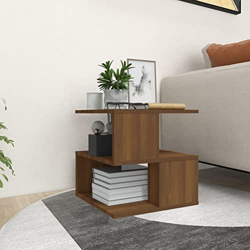 GuyAna Beistelltisch Braun Eichen-Optik 40x40x40 cm Wohnzimmertisch Beistelltische Side Table Dekotisch Tische Wohnzimmer Holzwerkstoff